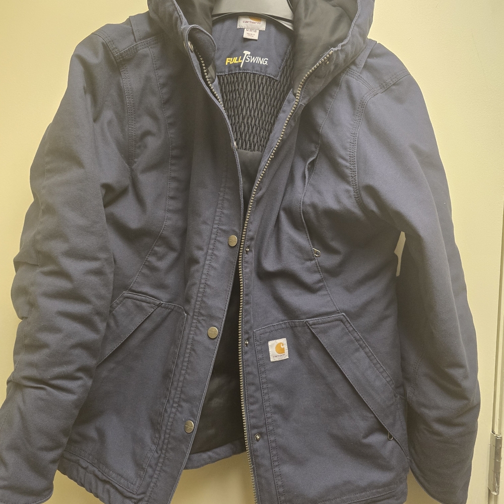 Carhartt Navy Blue Hooded Jacket - Picture 2 of 6